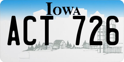 IA license plate ACT726