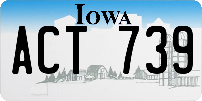 IA license plate ACT739