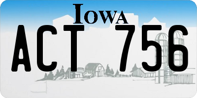 IA license plate ACT756
