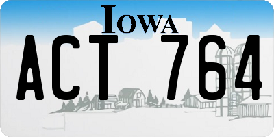 IA license plate ACT764