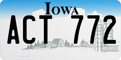 IA license plate ACT772