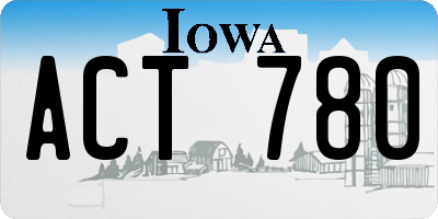 IA license plate ACT780