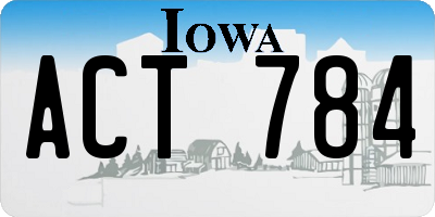 IA license plate ACT784