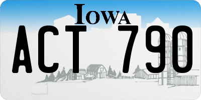 IA license plate ACT790