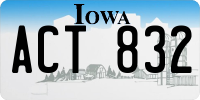 IA license plate ACT832