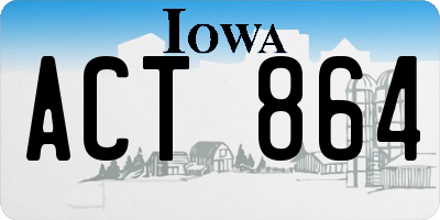 IA license plate ACT864
