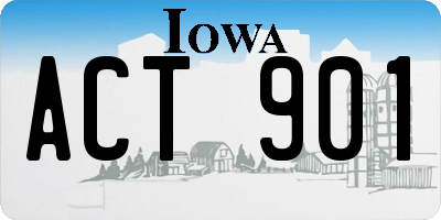 IA license plate ACT901