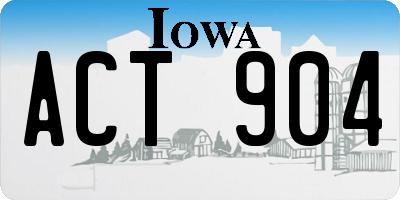 IA license plate ACT904