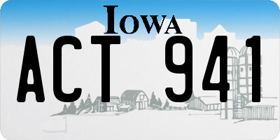 IA license plate ACT941
