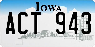 IA license plate ACT943