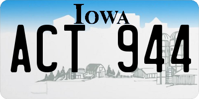 IA license plate ACT944