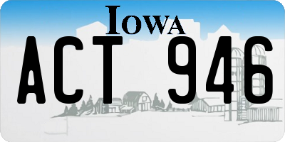 IA license plate ACT946