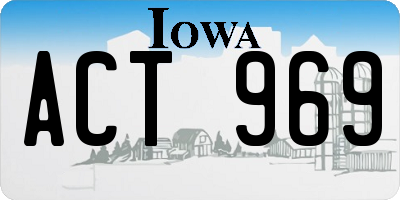 IA license plate ACT969
