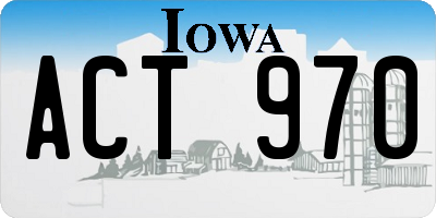 IA license plate ACT970