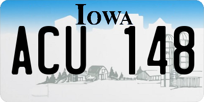 IA license plate ACU148