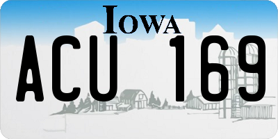 IA license plate ACU169