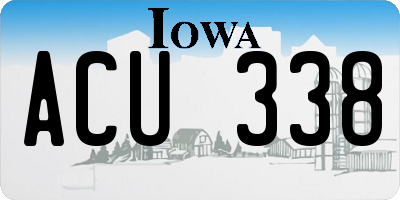 IA license plate ACU338