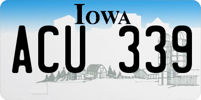 IA license plate ACU339