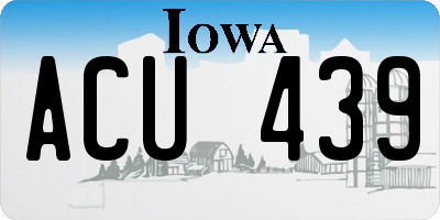 IA license plate ACU439