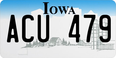 IA license plate ACU479
