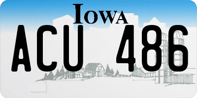 IA license plate ACU486