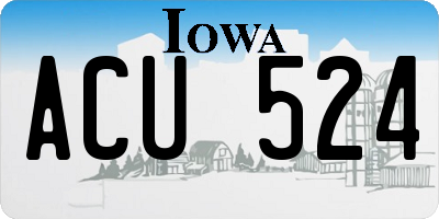 IA license plate ACU524