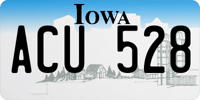 IA license plate ACU528