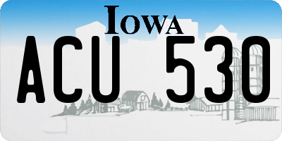 IA license plate ACU530