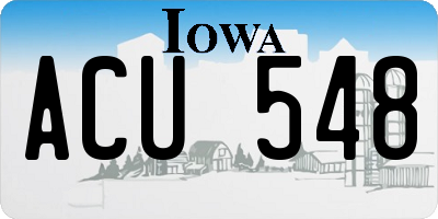 IA license plate ACU548