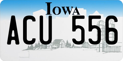 IA license plate ACU556