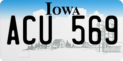 IA license plate ACU569