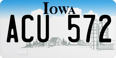 IA license plate ACU572