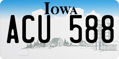 IA license plate ACU588