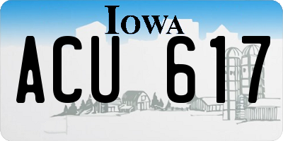 IA license plate ACU617