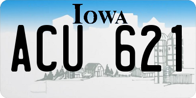 IA license plate ACU621