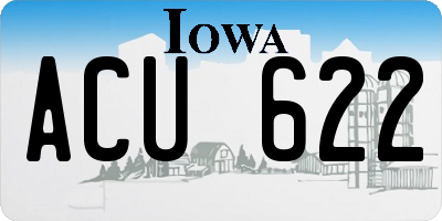 IA license plate ACU622