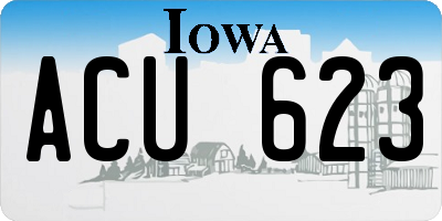 IA license plate ACU623