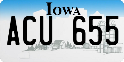 IA license plate ACU655