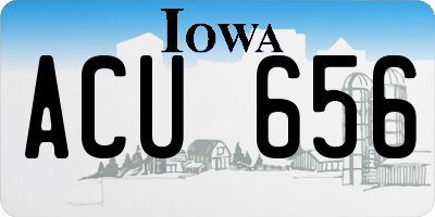 IA license plate ACU656