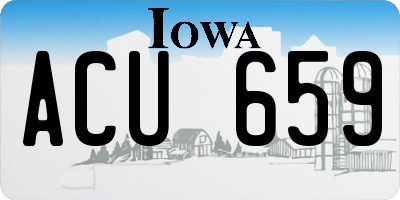 IA license plate ACU659