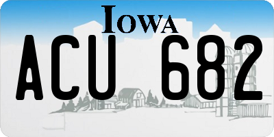 IA license plate ACU682