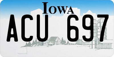 IA license plate ACU697