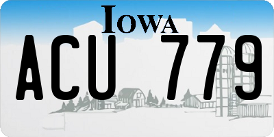 IA license plate ACU779
