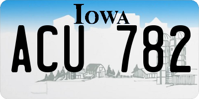 IA license plate ACU782