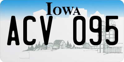 IA license plate ACV095