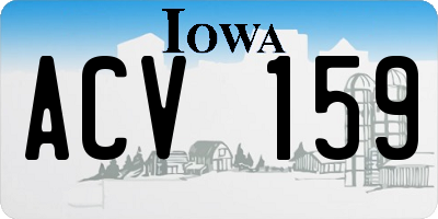 IA license plate ACV159