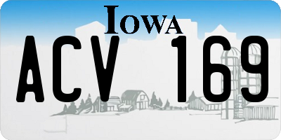 IA license plate ACV169
