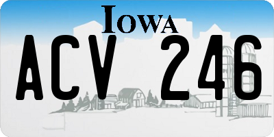 IA license plate ACV246