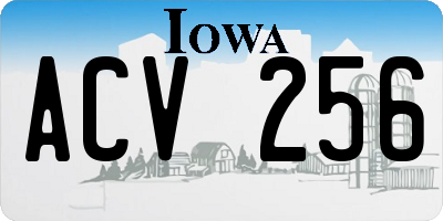 IA license plate ACV256