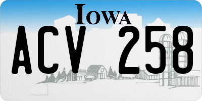 IA license plate ACV258